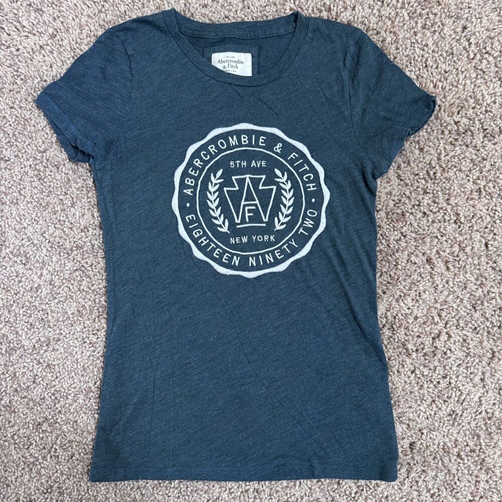 abercrombie & fitch women size small t-shirt shirt tee dark teal